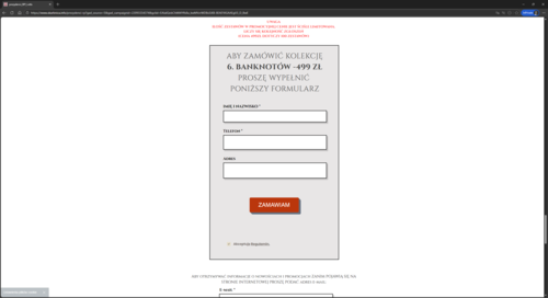 Oszustwo &bdquo;na Skarbnicę Narodową&rdquo; wraca. Cyberprzestępcy kuszą fałszywymi banknotami