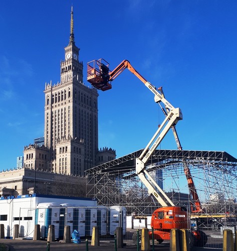 Warszawskie Centrum 26. Finału WOŚP jest już prawie gotowe