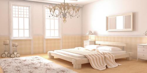 wygodne drewniane łóżko do spania 