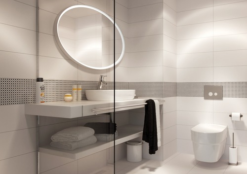 Biel i czerń to połączenie eleganckie i efektowne również w łazience