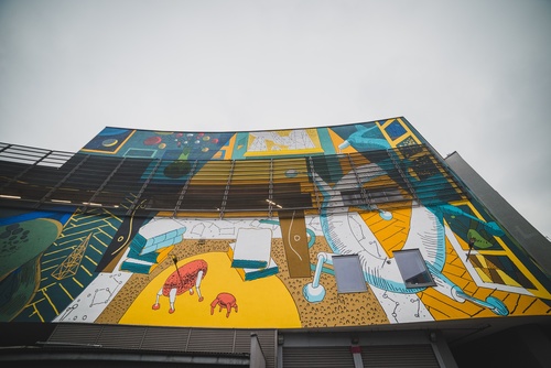 konkursowy zwycięski mural na Galerii Krakowskiej