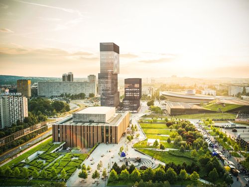 Budowa .KTW II - powstaje najwyższy biurowiec w Katowicach