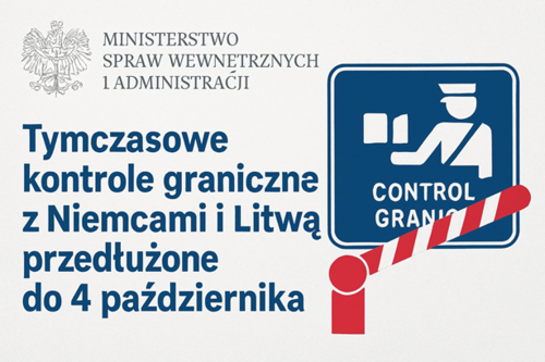 Nowe rozporządzenie MSWiA: kontrole graniczne z Niemcami i Litwą potrwają dłużej
