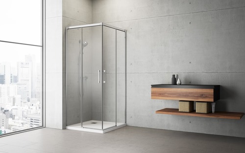 seria kabin prysznicowych i drzwi wnękowych IDEA marki Radaway, w której geometryczne formy oraz eleganckie detale idą w parze z wysokim standardem wykonania,