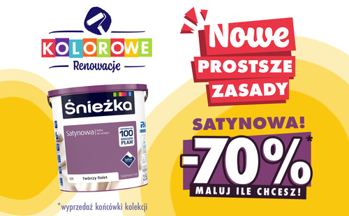 Kolorowe renowacje - ogólnopolska akcja wyprzedaży końcówek kolekcji farb