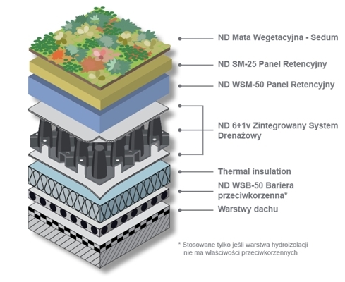 Systemy buforowe zielonych dachów - sposobem na zwiększenie retencji wody w miastach