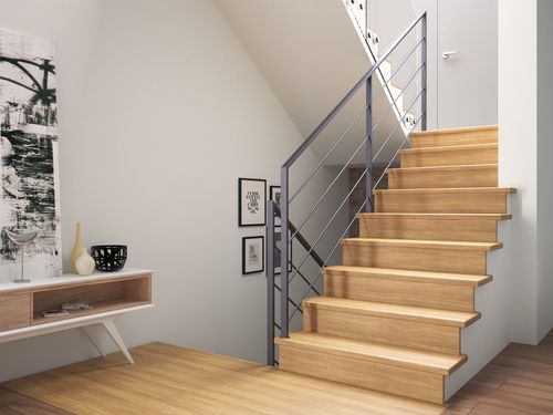 Spójne połączenie schodów i podłogi