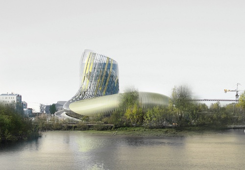 nowy budynek centrum wina w Bordeaux