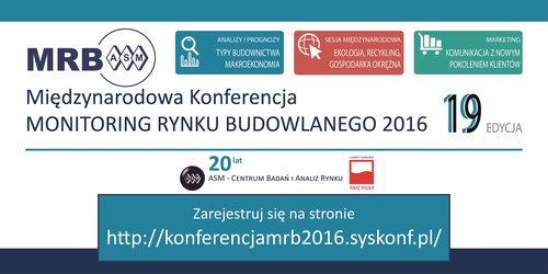 Międzynarodowa konferencja MONITORING RYNKU BUDOWLANEGO 2016