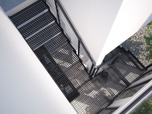 schody wewnętrzne Monolama w czarnej kolorystyce