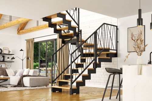 Ściana ażurowa jako alternatywa dla balustrady przy schodach