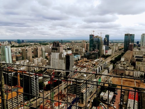 Warszawa największy plac budowy wysokościowych biurowców w Europie