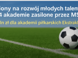 Ministerstwo Sportu i Turystyki rozdysponowuje 14 mln zł dla akademii piłkarskich Ekstraklasy i I ligi