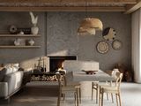 Imitacje naturalnych kamieni ze spieków we współczesnych, nowoczesnych wnętrzach 