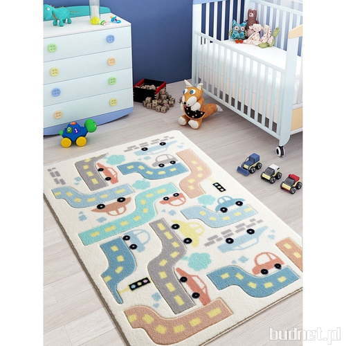  Biały dywan dziecięcy Conetti Baby Car