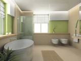 Kolorowe ściany w kuchni i łazience