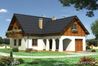 Projekt domu murowanego, wolnostojącego, niepodpiwniczonego Projekt domu murowanego, wolnostojącego, niepodpiwniczonego