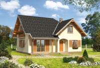 Projekt domu murowanego, wolnostojącego, niepodpiwniczonego Projekt domu murowanego, wolnostojącego, niepodpiwniczonego