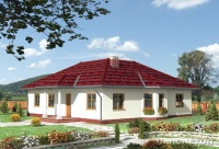 Projekt domu murowanego, wolnostojącego, niepodpiwniczonego