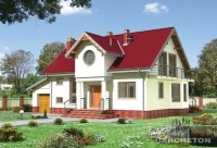 Projekt domu murowanego, wolnostojącego, niepodpiwniczonego Projekt domu murowanego, wolnostojącego, niepodpiwniczonego