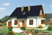 Projekt domu murowanego, wolnostojącego, niepodpiwniczonego