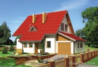 Projekt domu murowanego, wolnostojącego, niepodpiwniczonego