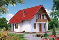 Projekt domu murowanego, wolnostojącego, niepodpiwniczonego