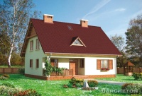 Projekt domu murowanego, wolnostojącego, niepodpiwniczonego