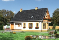 Projekt domu murowanego, wolnostojącego, niepodpiwniczonego Projekt domu murowanego, wolnostojącego, niepodpiwniczonego