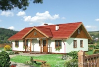 Projekt domu murowanego, wolnostojącego, niepodpiwniczonego Projekt domu murowanego, wolnostojącego, niepodpiwniczonego