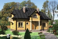 Projekt domu z bali, wolnostojącego