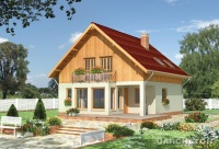 Projekt domu murowanego, wolnostojącego, niepodpiwniczonego