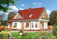 Projekt domu murowanego, wolnostojącego, niepodpiwniczonego Projekt domu murowanego, wolnostojącego, niepodpiwniczonego