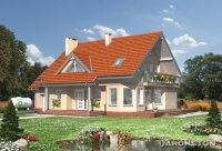 Projekt domu murowanego, wolnostojącego, niepodpiwniczonego Projekt domu murowanego, wolnostojącego, niepodpiwniczonego