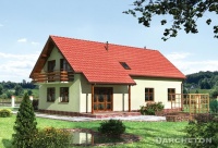 Projekt domu murowanego, wolnostojącego, niepodpiwniczonego Projekt domu murowanego, wolnostojącego, niepodpiwniczonego
