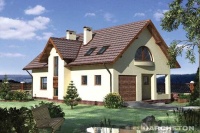 Projekt domu murowanego, wolnostojącego, niepodpiwniczonego Projekt domu murowanego, wolnostojącego, niepodpiwniczonego