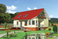Projekt domu murowanego, wolnostojącego Projekt domu murowanego, wolnostojącego
