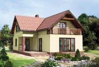Projekt domu murowanego, wolnostojącego, niepodpiwniczonego Projekt domu murowanego, wolnostojącego, niepodpiwniczonego