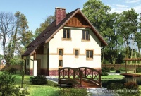 Projekt domu murowanego, wolnostojącego, niepodpiwniczonego Projekt domu murowanego, wolnostojącego, niepodpiwniczonego