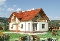 Projekt domu murowanego, wolnostojącego, niepodpiwniczonego Projekt domu murowanego, wolnostojącego, niepodpiwniczonego