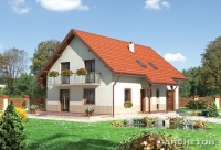 Projekt domu murowanego, wolnostojącego, niepodpiwniczonego Projekt domu murowanego, wolnostojącego, niepodpiwniczonego