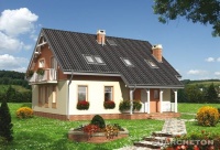Projekt domu murowanego, wolnostojącego, niepodpiwniczonego Projekt domu murowanego, wolnostojącego, niepodpiwniczonego