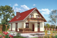 Projekt domu murowanego, wolnostojącego, niepodpiwniczonego Projekt domu murowanego, wolnostojącego, niepodpiwniczonego