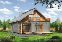 Projekt domu murowanego, wolnostojącego, niepodpiwniczonego Projekt domu murowanego, wolnostojącego, niepodpiwniczonego