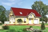 Projekt domu murowanego, wolnostojącego, niepodpiwniczonego Projekt domu murowanego, wolnostojącego, niepodpiwniczonego