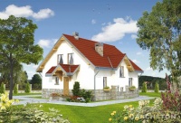 Projekt domu murowanego, wolnostojącego, niepodpiwniczonego Projekt domu murowanego, wolnostojącego, niepodpiwniczonego