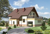 Projekt domu murowanego, wolnostojącego, niepodpiwniczonego Projekt domu murowanego, wolnostojącego, niepodpiwniczonego