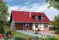 Projekt domu murowanego, wolnostojącego, niepodpiwniczonego Projekt domu murowanego, wolnostojącego, niepodpiwniczonego