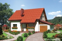 Projekt domu murowanego, wolnostojącego