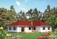 Projekt domu murowanego, wolnostojącego, niepodpiwniczonego Projekt domu murowanego, wolnostojącego, niepodpiwniczonego